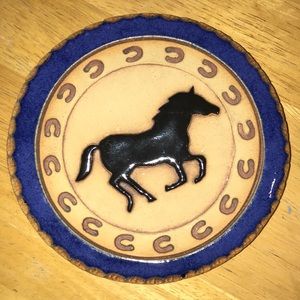 Horse Wall Plaque Handmade Heavy Beautiful